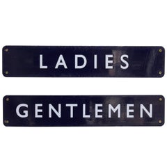English Enamel ‘Ladies and Gentlemen’ Signs