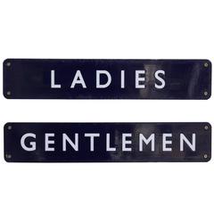 English Enamel ‘Ladies and Gentlemen’ Signs 9