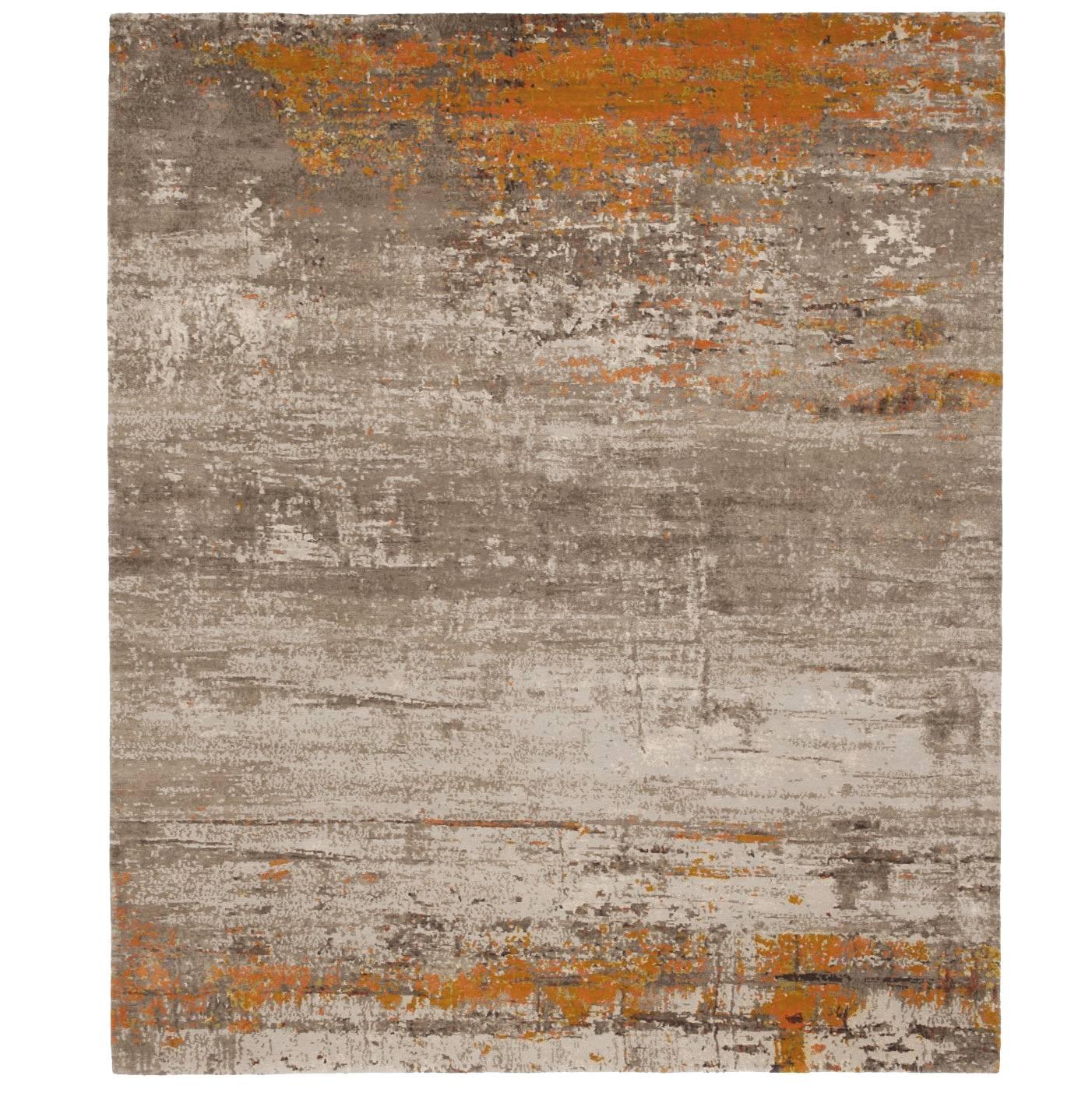 Artwork 19 Orange from Artwork Carpet Collection by Jan Kath For Sale