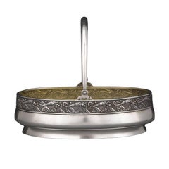 Faberge Silver Cake Basket