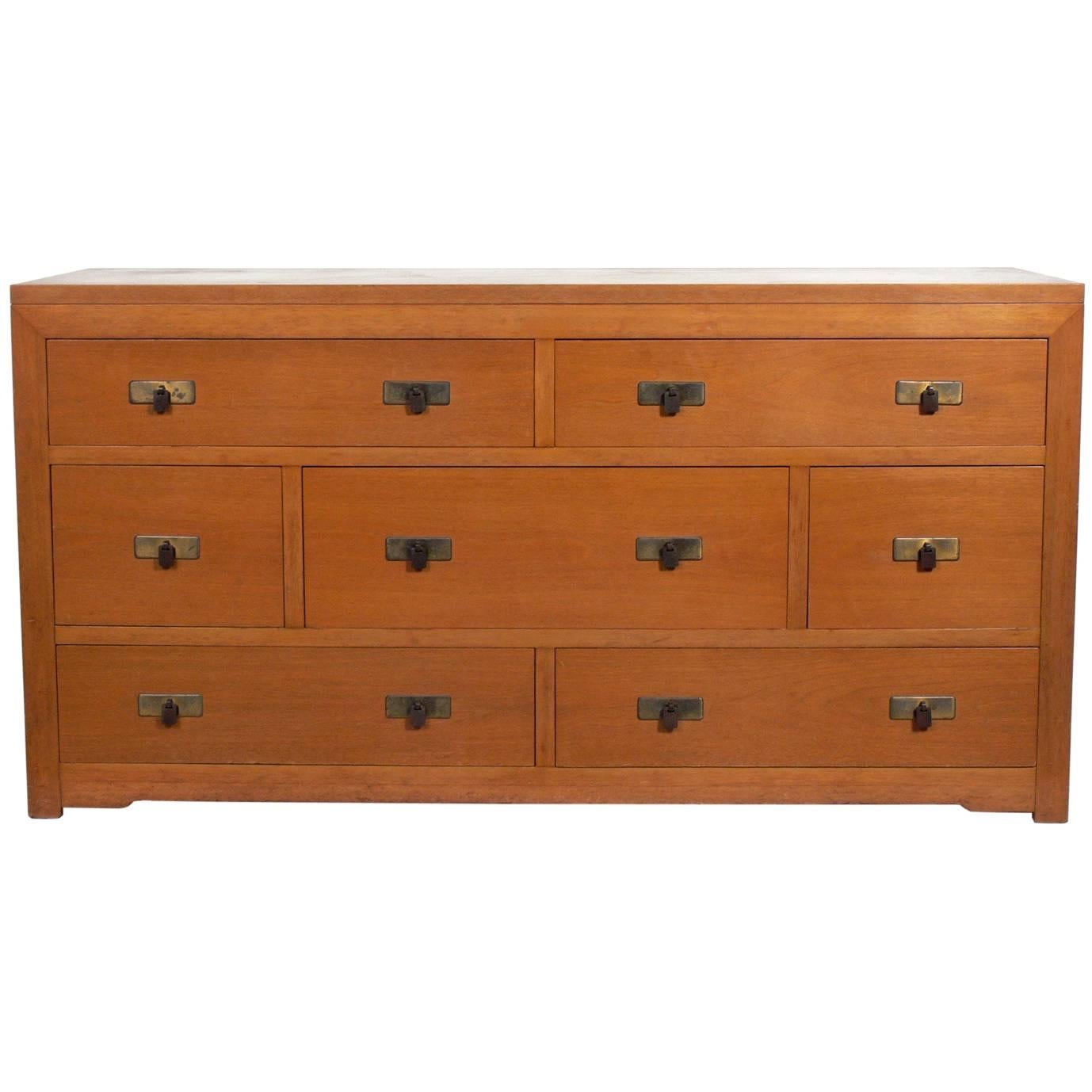 Clean Lined Asian Inspired Dresser in the Manner of Dunbar