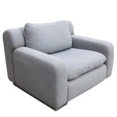 Post Modern Grey and Chrome Lounge Chair by George Kasparian 11