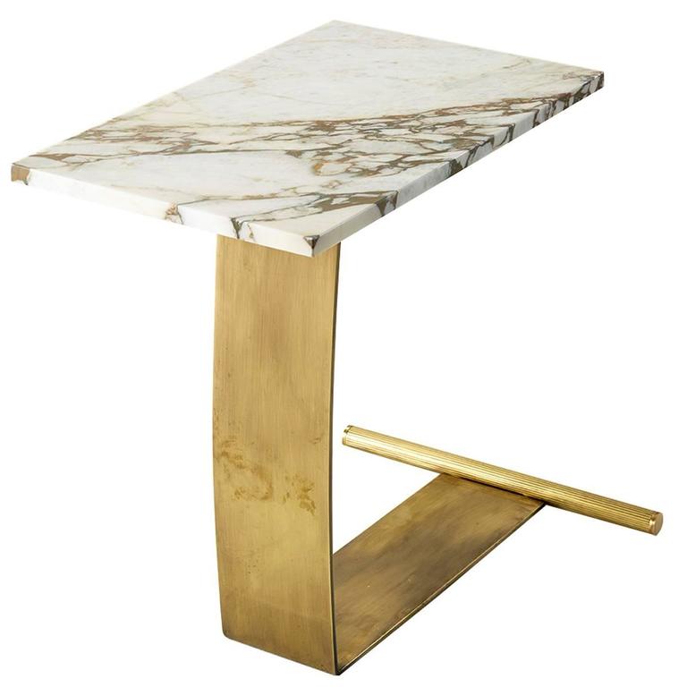 Stylish Marble Side Table For Sale at 1stdibs
