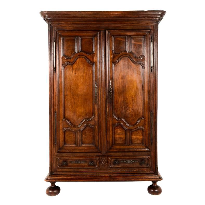 French Walnut Armoire, circa 1800