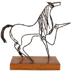 Unique Horse Sculpture by Marcello Fantoni