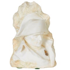 German Late 19th Century Alabaster Bust of Napoleon
