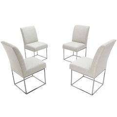 Set of Four Milo Baughman Dining Chairs New Upholstery 3