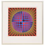 Beautiful Geometric Print by Victor Vasarely