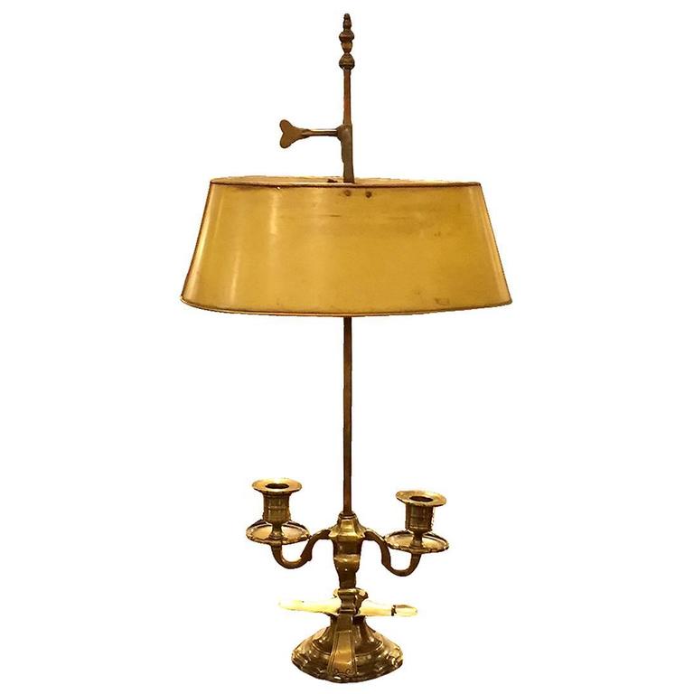 French Bouillotte Lamp With Yellow Tole Shade At 1stdibs French Bouillotte Lamp With Yellow Tole Shade For