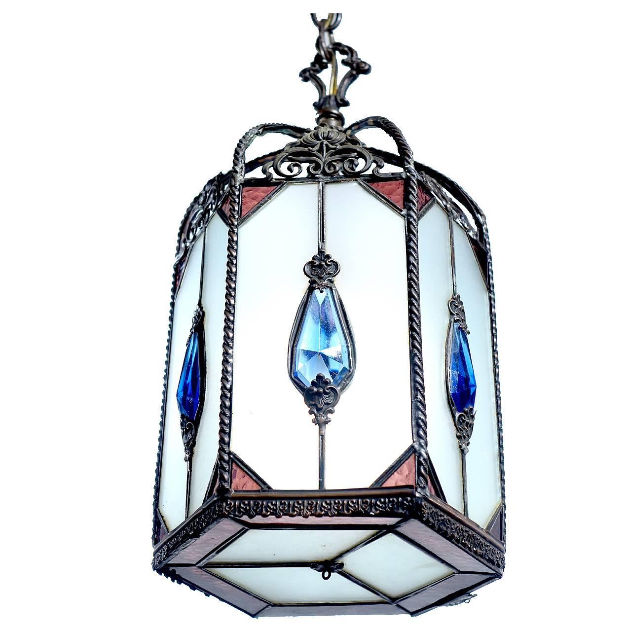 Decorative Jeweled Foyer Lamp