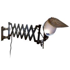 Jewelers Articulated Hooded Scissor Wall Lamp