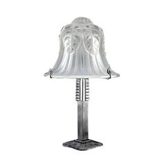 Large French Art Deco Hortensia Table Lamp by FAG, 1925 4