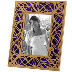LUXURY picture frame “ Illumination blue“ one of a kind Laura G Art with Heart 9