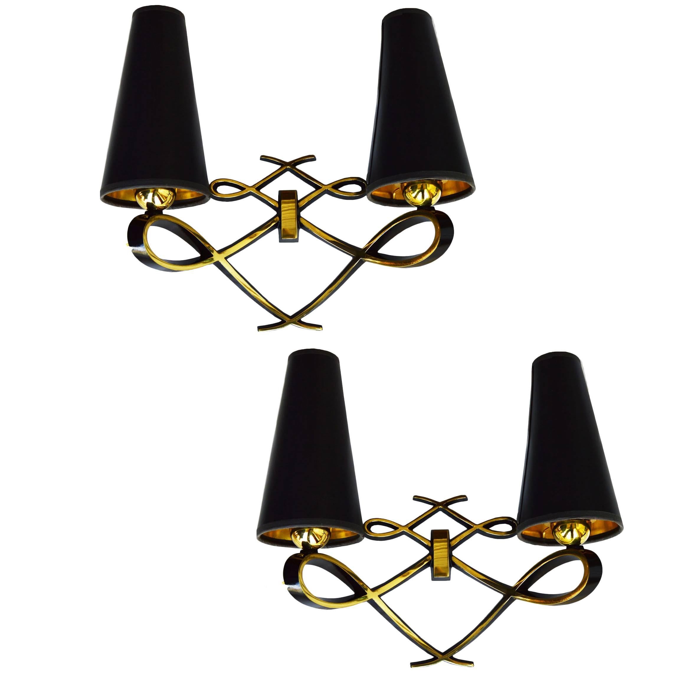 Maison Arlus Pair of Sconces  3 pairs available, . Priced by pair For Sale