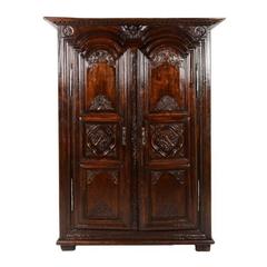 Rare Antique French Armoire Mid-17th Century