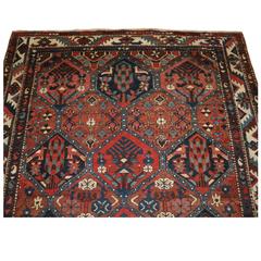 Antique Persian Bakhtiari 'Garden Design' Rug, Birds and Trees, circa 1900-1920