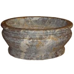 Antique Rare French Louis XIV Period Ovale Marble Planter or Wine Cooler, circa 1700