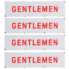 Four English Enamel ‘Gentlemen’ Signs 9