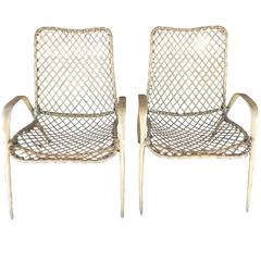 Pair of Translucent Fiberglass Chairs, circa 1950s