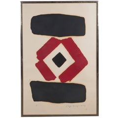 Modern Japanese Print by Toneyama Kojin, Dated 1969