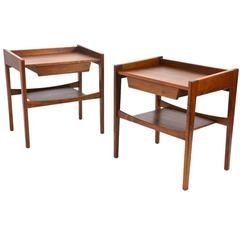 Pair of Side Tables or Nightstands by Jens Risom