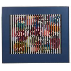 Signed Silkscreen by Yaacov Agam Boom Boom, 1966