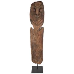 Large-Scale Carved Wood Spirit Figure Papua New Guinea, Late 19th Century