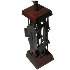 Vintage Brutalist Table Lamp in the Style of Paul Evans 3