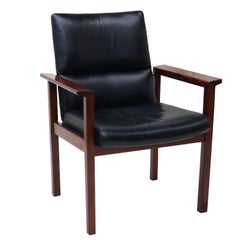 Fauteuil de bureau en bois de rose danois moderne du milieu du siècle dernier