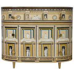 Piero Fornasetti Signed Architectural Chest, early 21st century