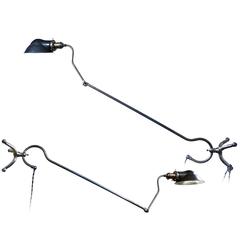 Articulated Wall Lamps -Tripod Wall Bracket and Mirrored Shade 3