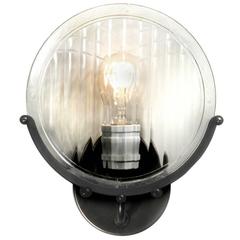 1915 Automobile Headlight Lens Sconce