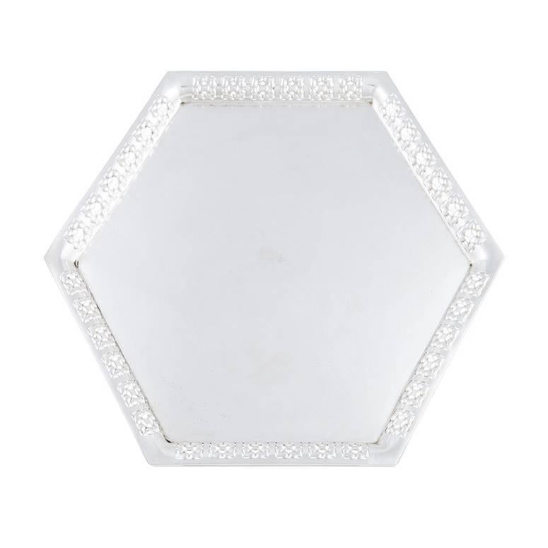 Josef Hoffmann Silver Tray, circa 1908, Wiener Werkstatte