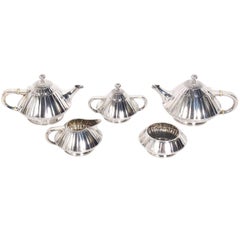 Rare Art Deco Reed and Barton Sterling Silver Tea Set