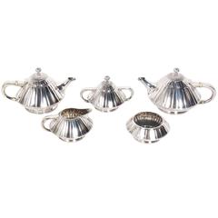 Rare Art Deco Reed and Barton Sterling Silver Tea Set 10