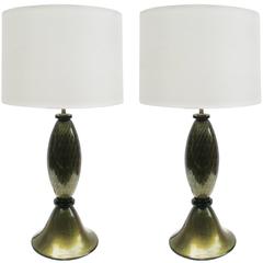 Pair of Murano Glass Table Lamps 9