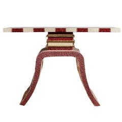 Stunning Glass Mosaic Console Table with Murrine 1
