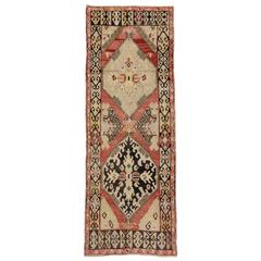 Vintage Turkish Oushak Carpet Runner with Modern Traditional Style 9