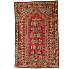 Antique Anatolian Kirsehir Village Prayer Rug, circa 1870