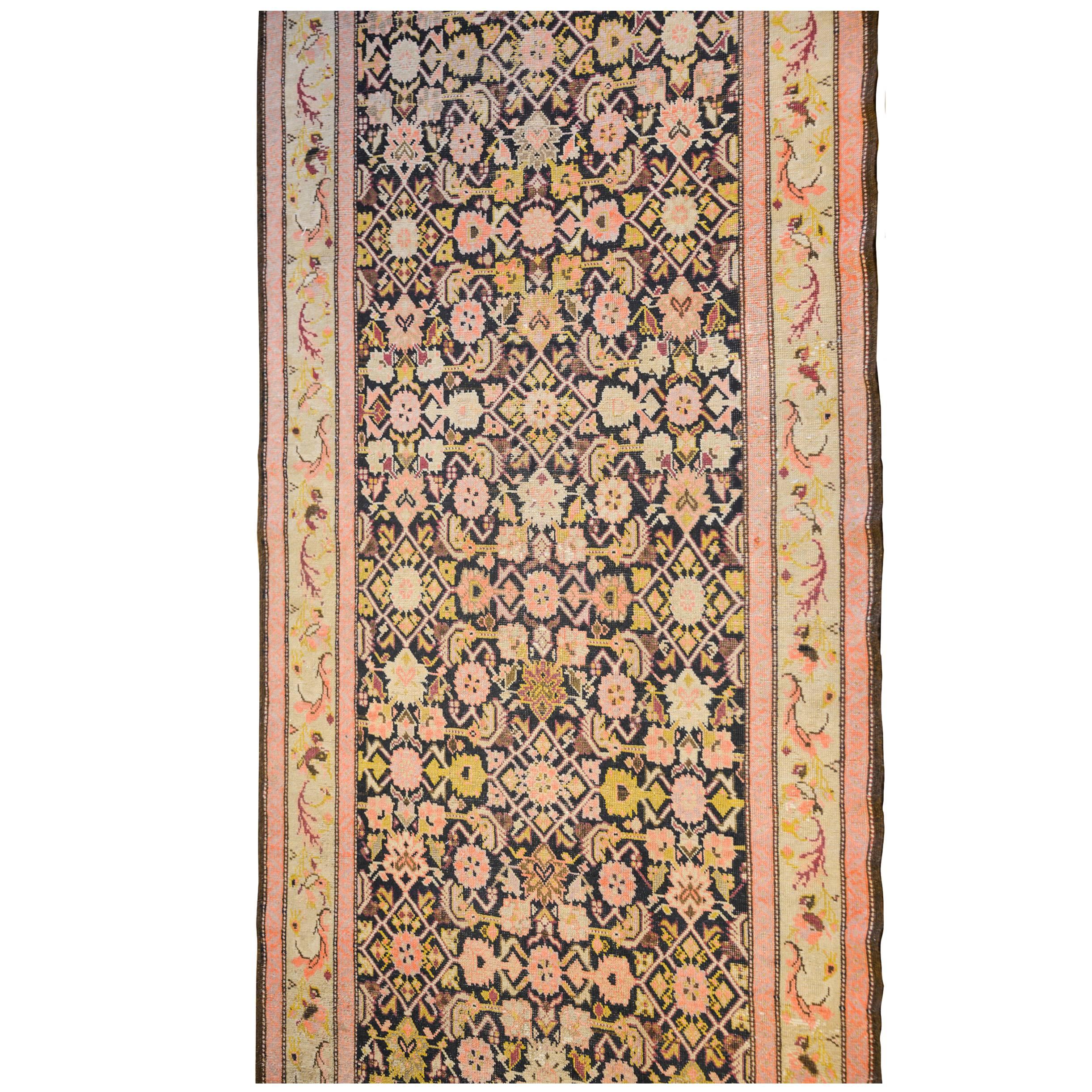 Late 19th Century Karebak Herati Runner For Sale