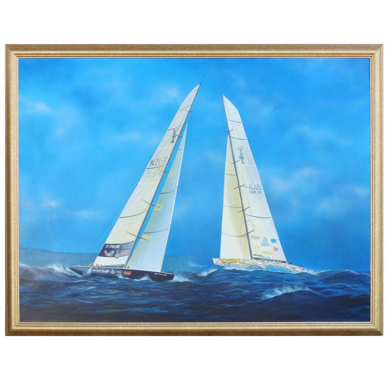 Gabriel Duarte Argentine Artist Nautical Painting  For Sale