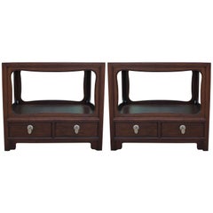 Pair of Michael Taylor for Baker Square Modern End Tables