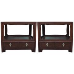 Pair of Michael Taylor for Baker Square Modern End Tables 2