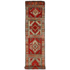 Vintage Turkish Oushak Runner with Eclectic Mediterranean Style