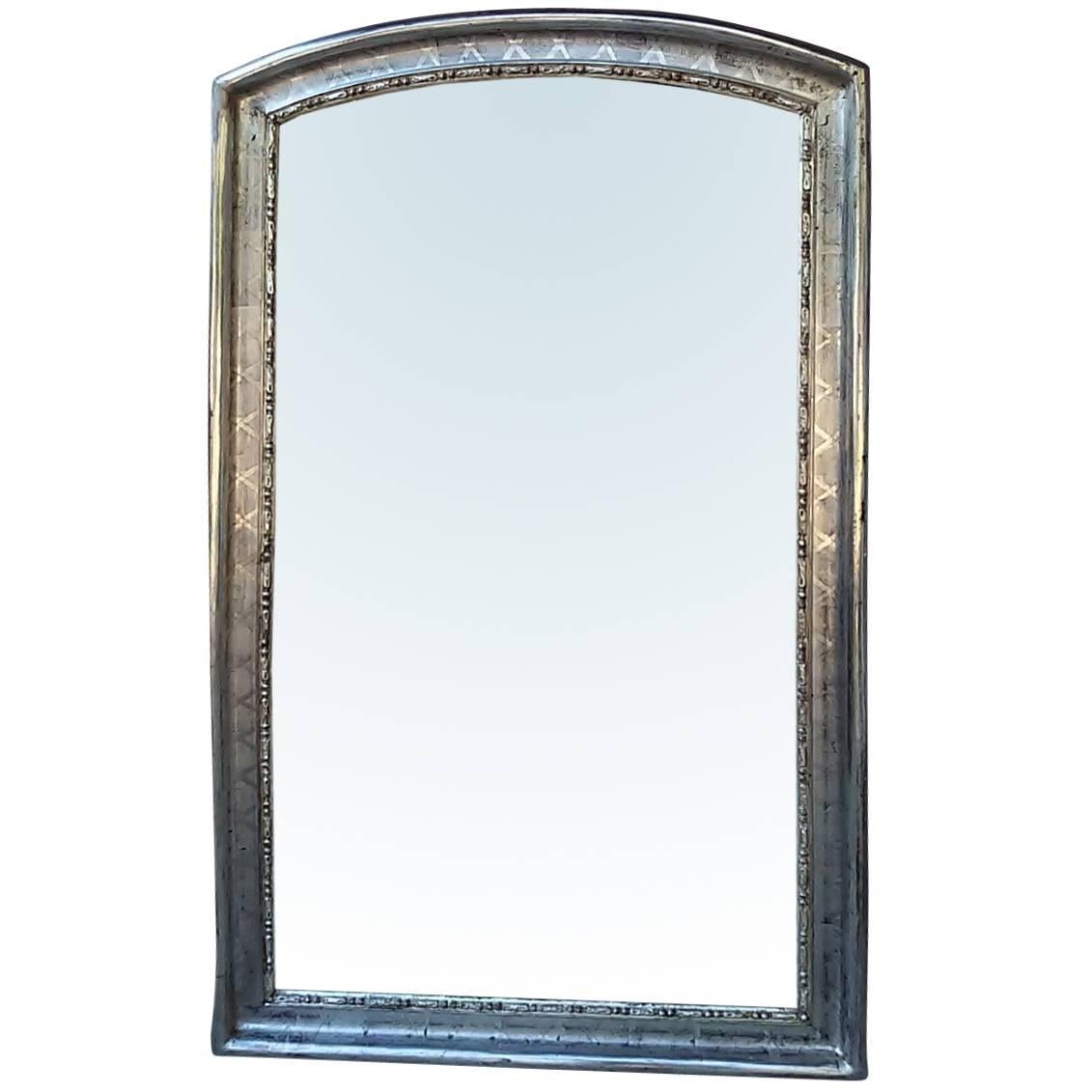 French Silver Gilt Louis Phillippe Mirror, circa 1860-1890