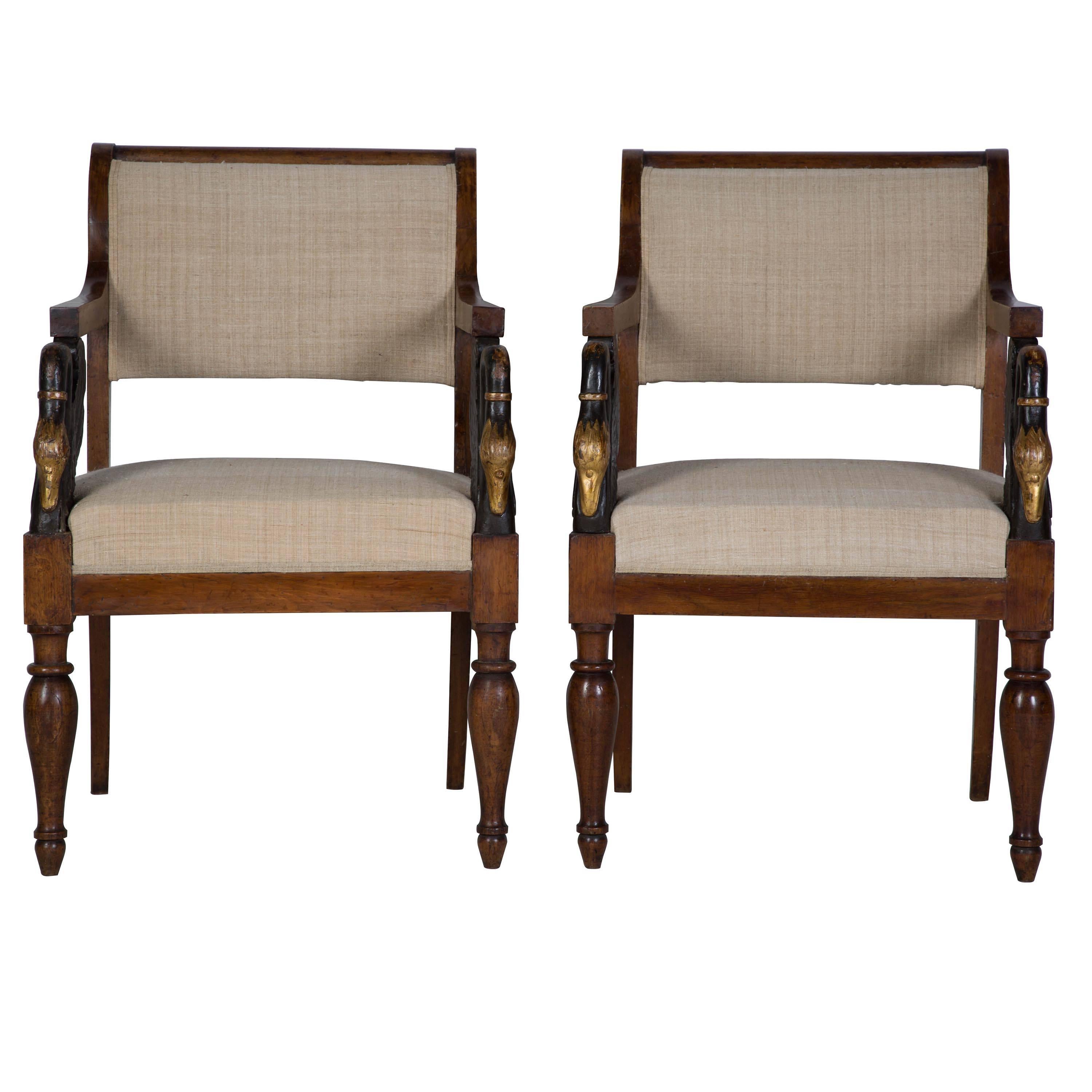 Pair of Early 19th Century Italian Chairs