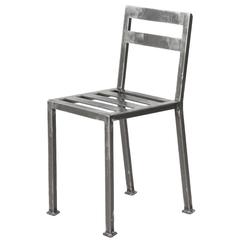 Industrial Raw Welded and Lacquered Steel Side Chair