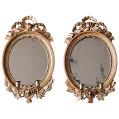 Fine Pair of 18th Century Swedish Gustavian Mirror Sconces