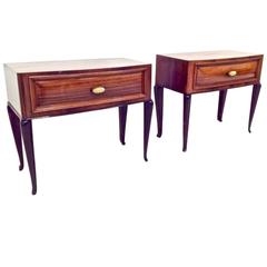 Pair of Rosewood Bedside Tables, 1950s