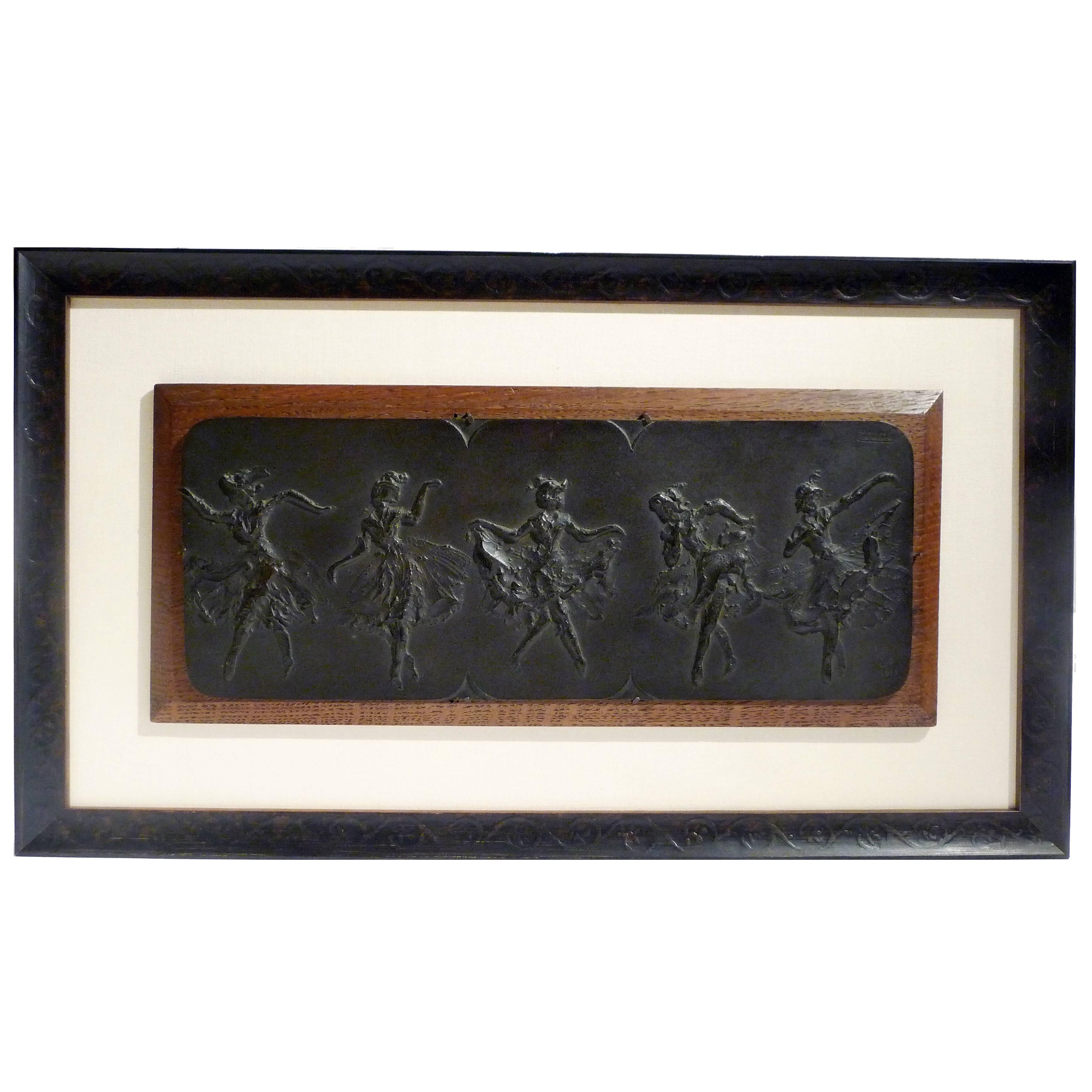 Maurice Charpentier-Mio, a Bronze Bas-Relief "Anna Pavlova, " 1919 For Sale